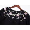 Autumn Vintage Front Embroidered Ethnic Printed Coat For Fat Elegant Women